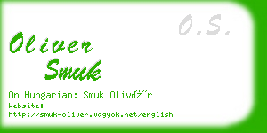 oliver smuk business card